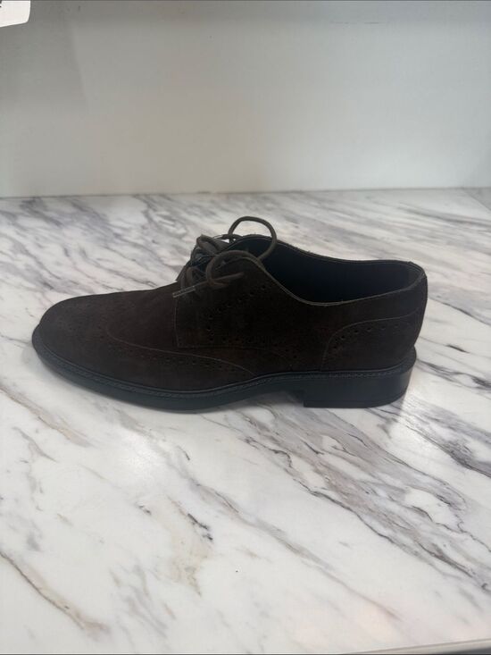 Tod\'s Dark Brown Suede Wingtip Derby main image 4
